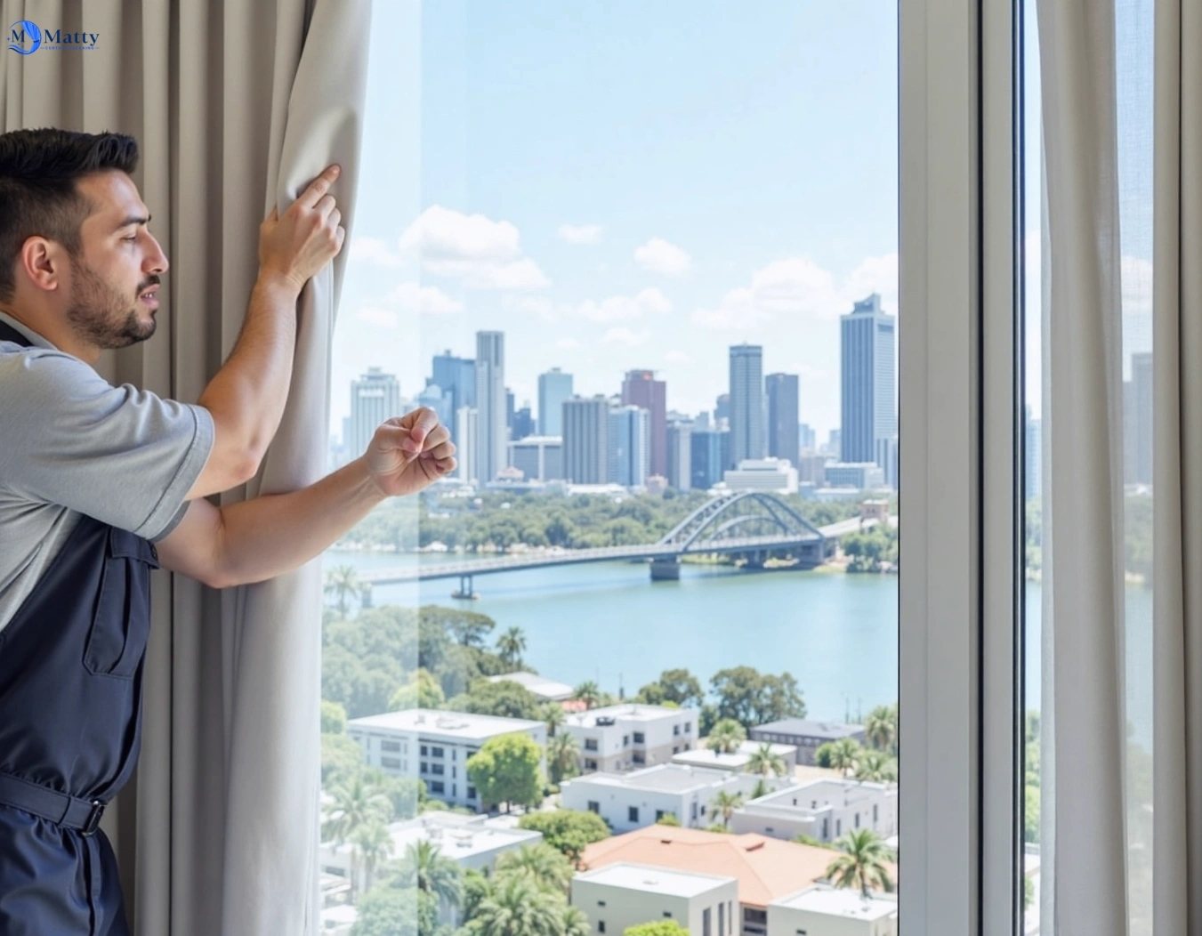Professional curtain steam cleaning service redcliffe QLD by Fresho Curtain Cleaning
