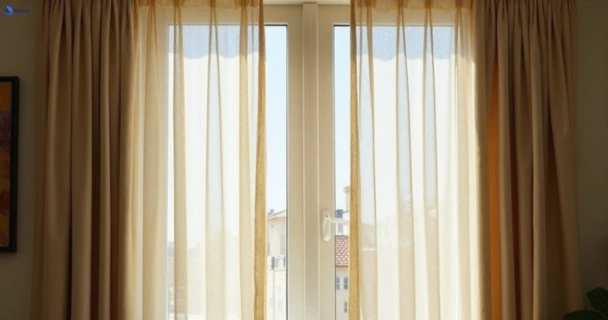 Dull dusty drapes in redcliffe before professional cleaning